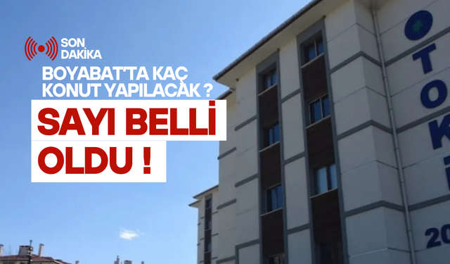 Boyabat’a 100 Yeni TOKİ Konutu yapılacak işte detaylar !