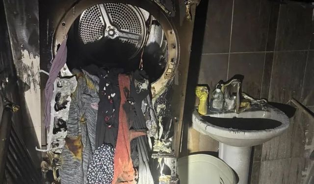 Boyabat’ta Çamaşır Makinesi Yangını Paniğe Neden Oldu