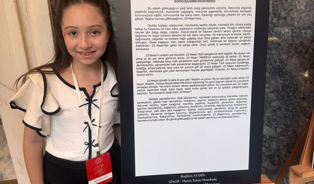 Boyabatlı Buğlem Aydın Türkiye Dördüncüsü Oldu: TBMM’de Büyük Gurur