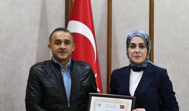 Kaymakam Büyükkılıç’tan Kahramanlık Örneği Gösteren Kemal Ateş’e Teşekkür