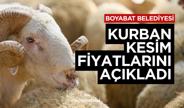 Boyabat Belediyesi 2026 Kurban Kesim Ücretlerini Açıkladı