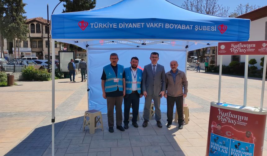 Boyabat’ta Vekaletle Kurban Kesimi İçin Kurban Standı Açıldı