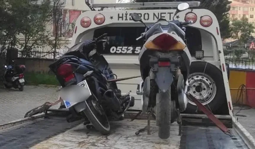 Boyabat'ta motosiklet sürücülerine sıkı denetim