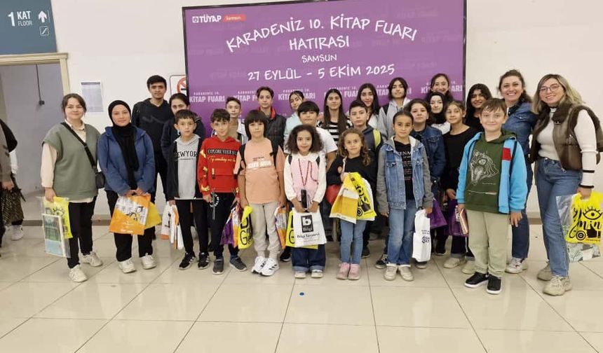 Yaşar Topçu Yatılı Bölge Ortaokulu Öğrencilerinden Samsun Kitap Fuarı Çıkarması
