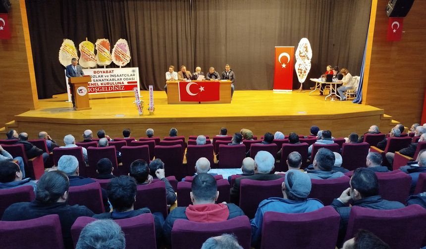 Boyabat Marangozlar Odası Başkanlığını Uğur Yılmaz Kazandı