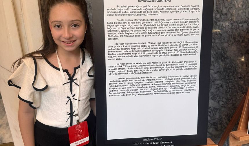 Boyabatlı Buğlem Aydın Türkiye Dördüncüsü Oldu: TBMM’de Büyük Gurur