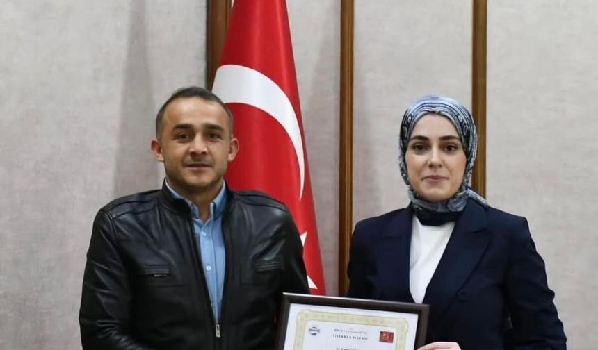 Kaymakam Büyükkılıç’tan Kahramanlık Örneği Gösteren Kemal Ateş’e Teşekkür