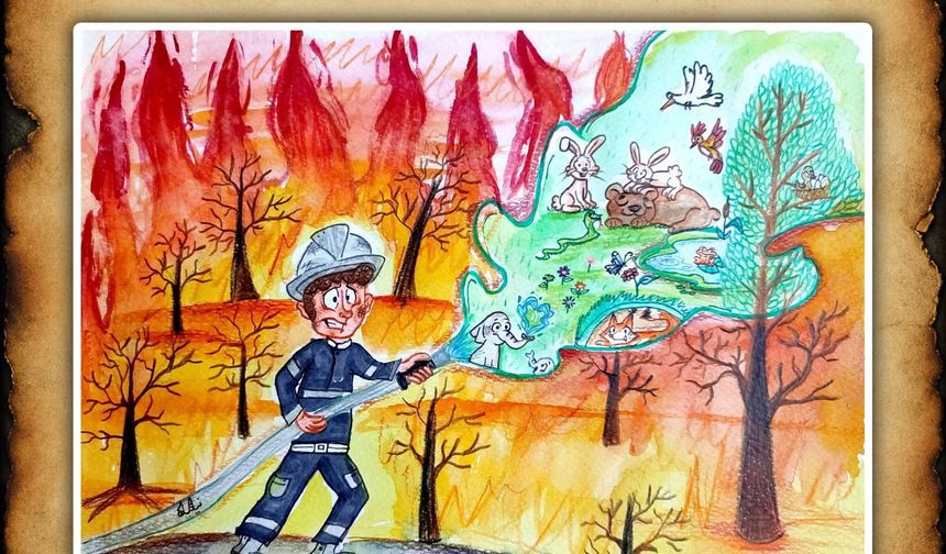 'Boyabat'ta Orman yangınları temalı karikatür yarışması sonuçlandı