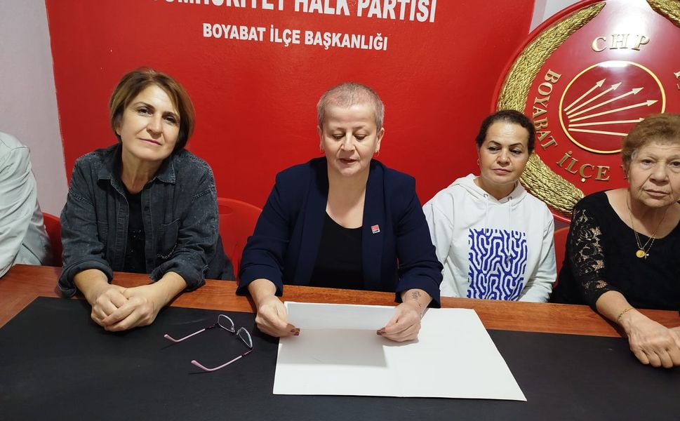 Boyabat CHP Kadın kollarından basın açıklaması