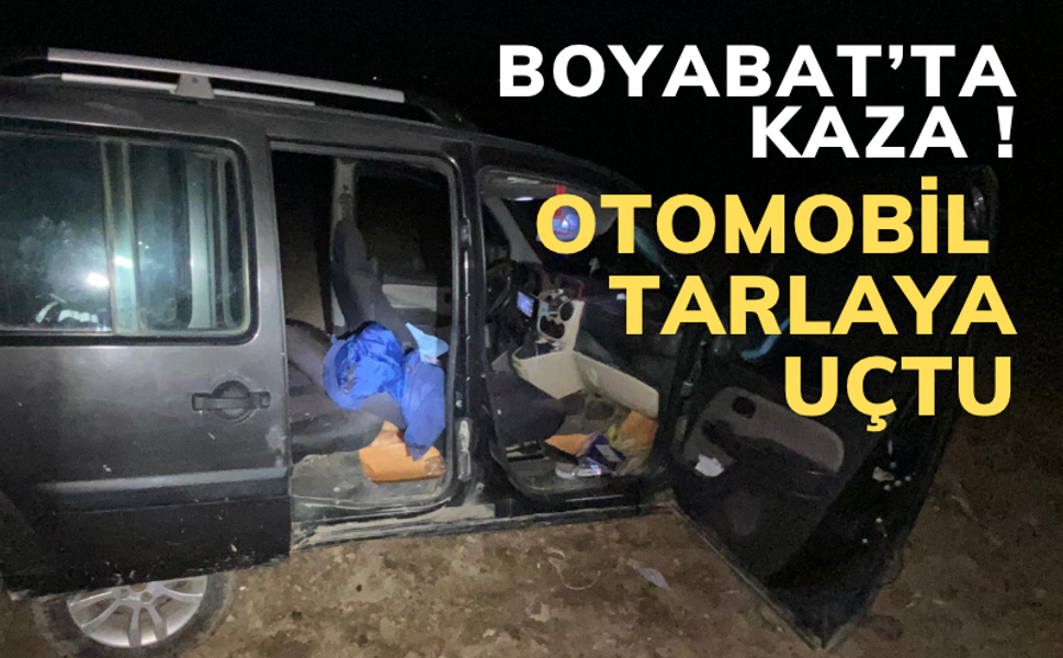 Boyabat Kuzveren Köyü Mevkiinde Tek Taraflı Kaza: 1 Yaralı