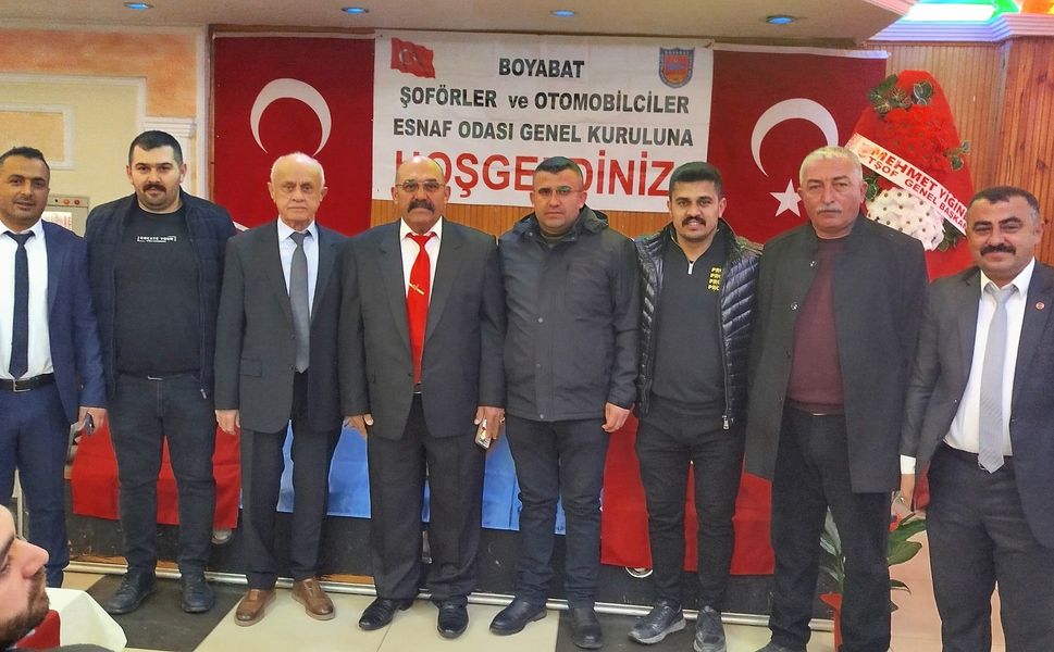 Boyabat Şoförler ve Otomobilciler Esnaf Odası Başkanlığına yeniden İrfan Erbaş seçildi