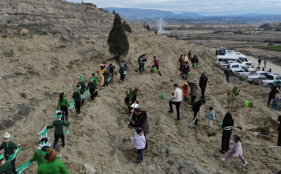 Boyabat'ta fidanlar toprakla buluştu