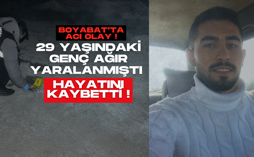 Boyabat’ta Acı Olay: 29 yaşındaki genç, karnına isabet eden kurşunla hayatını kaybetti