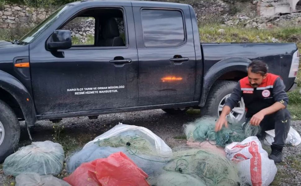 Boyabat Barajı’nda 2 kilometrelik ağ ele geçirildi