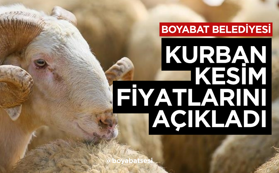 Boyabat Belediyesi 2026 Kurban Kesim Ücretlerini Açıkladı